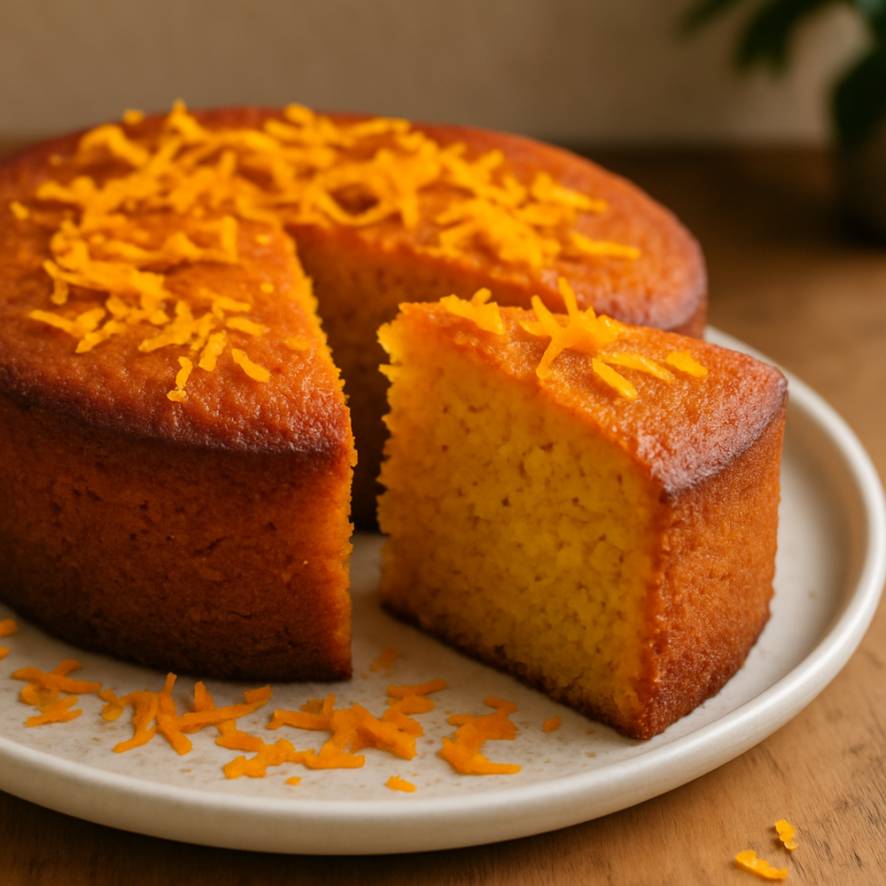 Bolo de Laranja Sem Glúten, Sem Açúcar e Sem Lactose